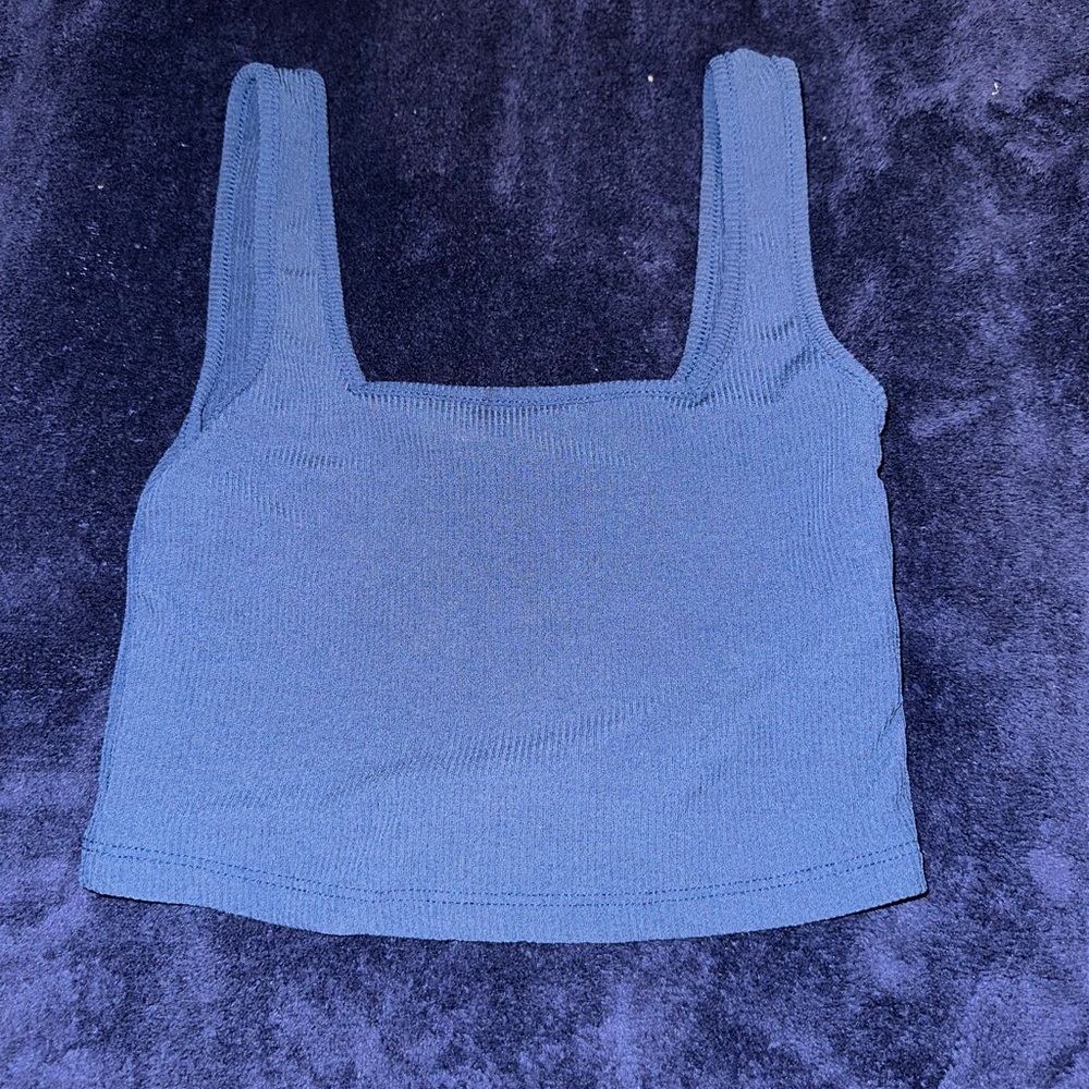 Navy Blue Crop Top